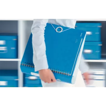 Segtuvas Leitz Lever Arch File Active PP WOW A4/80mm, A4, polifoamas, mėlyna, 500 lapų, 80 g/m², 8,2 cm