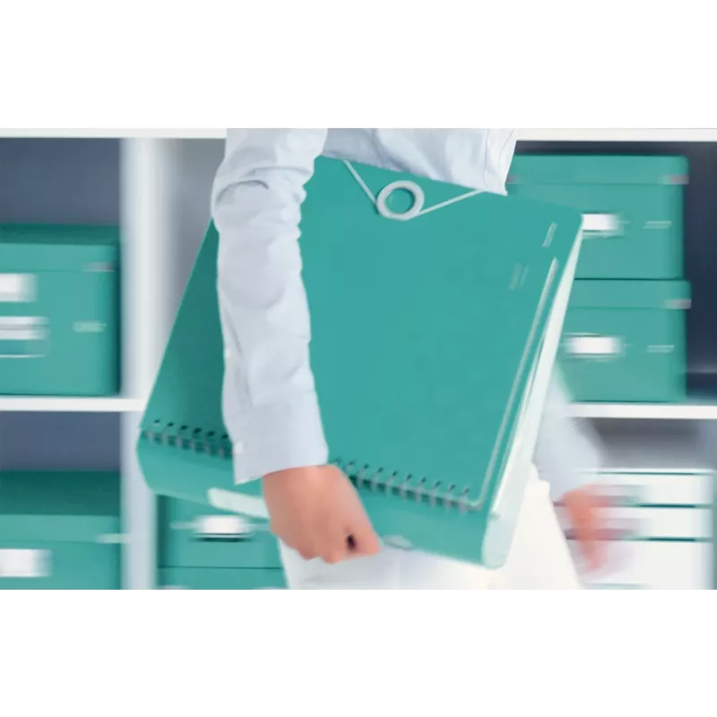 Leitz Lever Arch File Active PP WOW A4/80mm, A4, poliuretano putplastis, turkio spalva, 500 lapų, 80 g/m², 8,2 cm