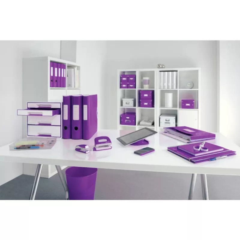 Leitz Lever Arch File Active PP WOW A4/80mm, A4, poliuretaninis putplastis, violetinė, 500 lapų, 80 g/m², 8,2 cm