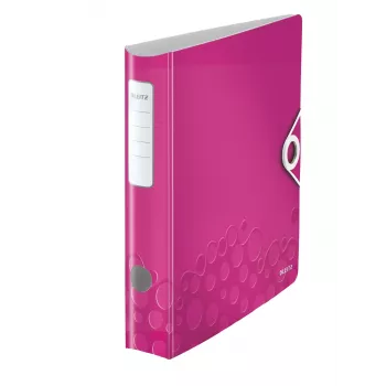 Segtuvas Leitz Lever Arch File Active PP WOW A4/65mm, A4, polipropilenas, rožinė, 350 lapų, 80 g/m², 6,5 cm