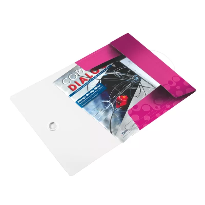 Leitz WOW PP 3-klapų aplankas A4, rožinis
