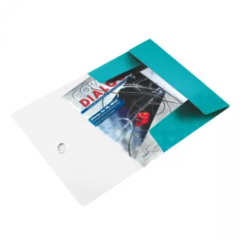 Leitz WOW segtuvas su 3 atvartais PP A4, mėlynas metalinis