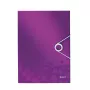 Leitz WOW 3-klapių segtuvas PP A4, metalinis violetinis