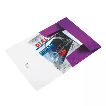 Leitz WOW 3-klapių segtuvas PP A4, metalinis violetinis