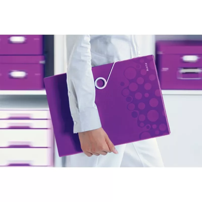 Leitz Project File WOW PP segtuvas, A4, polipropilenas (PP), violetinis, 200 lapų, 254 mm, 38 mm