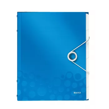 Leitz WOW skirtuvų knygelė PP 6 skirtukų, A4, mėlyna/metallic