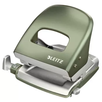 Leitz NeXXt Hole Punch Style 2 skylių 30 lapų metalinis, žalias/sidabrinis