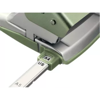 Leitz NeXXt Hole Punch Style 2 skylių 30 lapų metalinis, žalias/sidabrinis