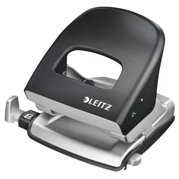 Leitz Hole Punch Style NeXXt, 2 skylučių 30 lapų Metal, juoda, 8 cm, A4
