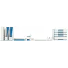 Leitz WOW dviejų spalvų dokumentų dėklas, plastikinis, mėlynas, metalinis, A4, 267 mm, 336 mm, 49 mm