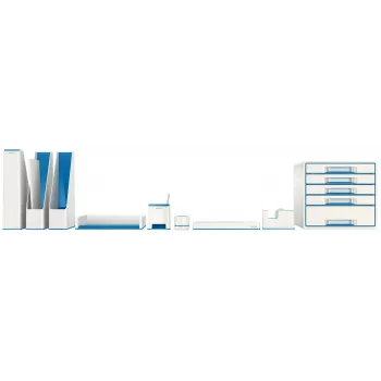 Leitz WOW dviejų spalvų dokumentų dėklas, plastikinis, mėlynas, metalinis, A4, 267 mm, 336 mm, 49 mm