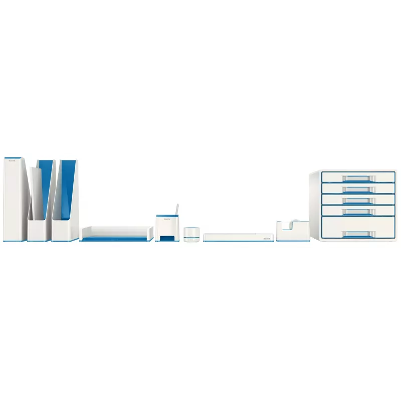 Leitz WOW dviejų spalvų dokumentų dėklas, plastikinis, mėlynas, metalinis, A4, 267 mm, 336 mm, 49 mm
