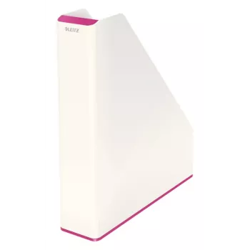 Leitz WOW dviejų spalvų žurnalų dėklas, rožinis, baltas, plastikinis, A4, 272 mm, 318 mm, 430 g