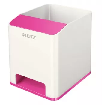 Leitz Sound Pen Holder WOW, rožinė, balta, polistirenas, 90 mm, 101 mm, 100 mm, 140 g