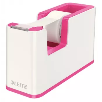 Leitz Tape Dispenser WOW, 1,9 cm, 33 m, polistirenas, metalinis, rožinis, 51 mm, 126 mm