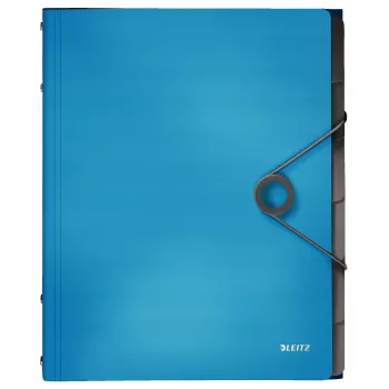 Leitz Divider Book Solid 6 skirtukų, atvartinis aplankas, A4, polipropilenas (PP), mėlyna, 200 lapų, 80 g/m²