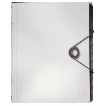 Leitz Divider Book Solid 12 skirtukų, atverčiamas aplankas, A4, polipropilenas (PP), balta, 200 lapų, 80 g/m²