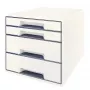 Leitz WOW Cube stalčiaus spintelė 4 stalčiai, plastikas, balta, 1 vnt, 287 mm, 270 mm