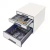 Leitz WOW Cube stalčiaus spintelė 4 stalčiai, plastikas, balta, 1 vnt, 287 mm, 270 mm