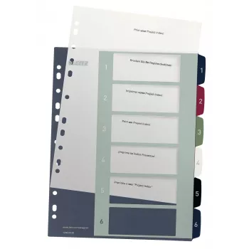 Leitz Index PC Printable 1-6 Style PP A4+