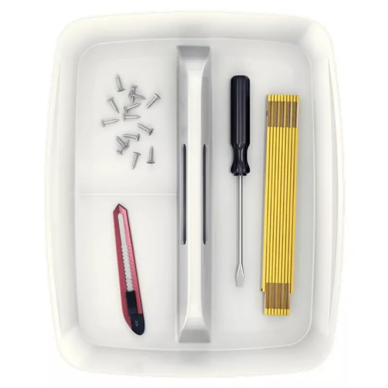 Leitz MyBox Organizerio dėklas su rankena Large, Baltas, Plastikas, 307x375x101 mm