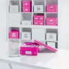 Leitz Box Click & Store WOW Cube Large Storage Box, Fuchsia, 320x360x310 mm