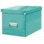 Leitz Box Click & Store WOW Cube Large Storage Box, talpyklė, turkio spalvos, stačiakampė, kartoninė, vienspalvė, vidaus naudojimui