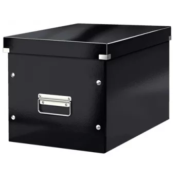 Laikymo dėžė Leitz Box Click & Store WOW Cube Large, juoda