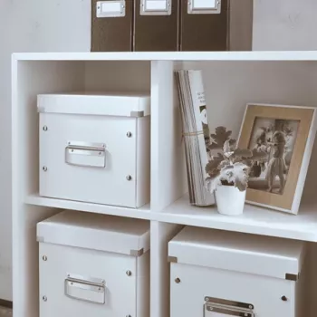 Leitz Click & Store WOW Cube Medium laikymo dėžė, balta