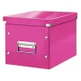 Leitz Storage Box Click & Store WOW Cube Medium, Fuchsia, kartoninė dėžė, 260 mm x 260 mm x 240 mm