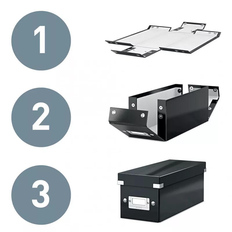 Leitz Storage Box Click & Store WOW Cube Medium, Turkio, Kartonas, 260 mm, 260 mm, 240 mm