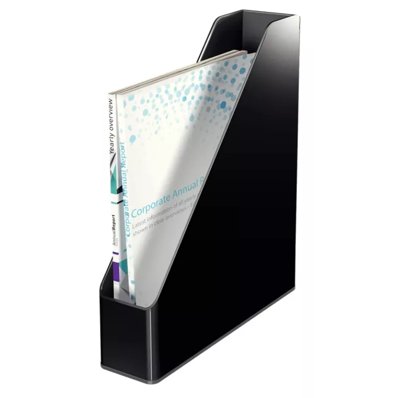 Leitz žurnalų dėklas Dual Colour, juodas, plastikinis, A4, 272 mm, 318 mm, 430 g