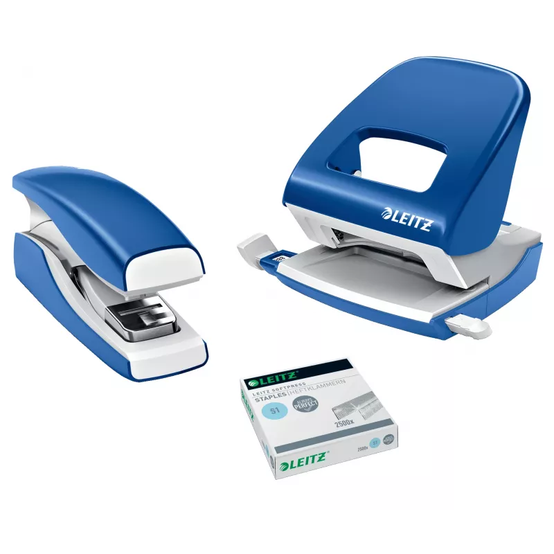 Segiklis Leitz Softpress Flat Clinch 30 lapų, mėlynas