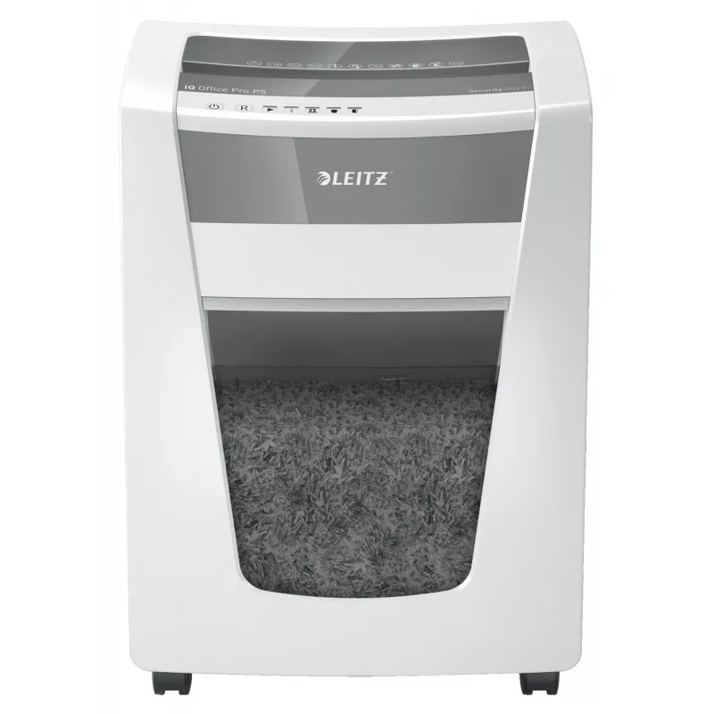 Smulkintuvas popieriaus Leitz IQ Office Pro P5, mikro pjūvis, 23 cm, 2 x 15 mm, 30 l, 300 lapų, 55 dB