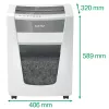 Smulkintuvas popieriaus Leitz IQ Office Pro P5, mikro pjūvis, 23 cm, 2 x 15 mm, 30 l, 300 lapų, 55 dB