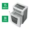 Smulkintuvas popieriaus Leitz IQ Office Pro P5, mikro pjūvis, 23 cm, 2 x 15 mm, 30 l, 300 lapų, 55 dB
