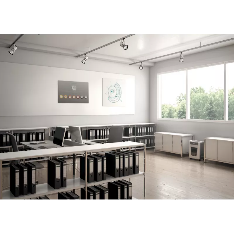 Smulkintuvas popieriaus Leitz IQ Office Pro P5, mikro pjūvis, 23 cm, 2 x 15 mm, 30 l, 300 lapų, 55 dB