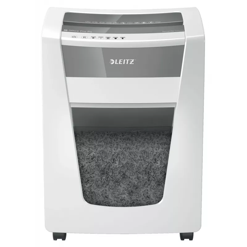 Smulkintuvas Leitz IQ Office Pro P4, kryžminis pjovimas, 23 cm, 4 x 40 mm, 30 l, 275 lapų, 55 dB