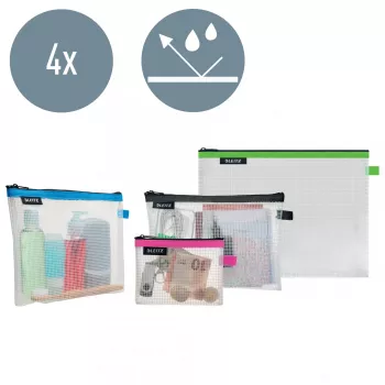 Leitz Travel Pouch Cosmetic vandeniui atsparus WOW rinkinys