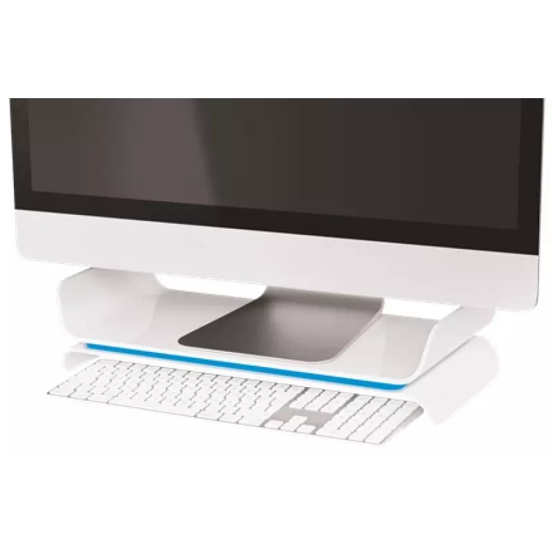 Leitz Ergo WOW reguliuojamas monitoriaus stovas, 68,6 cm (27 coliai), aukščio reguliavimas, mėlyna, balta
