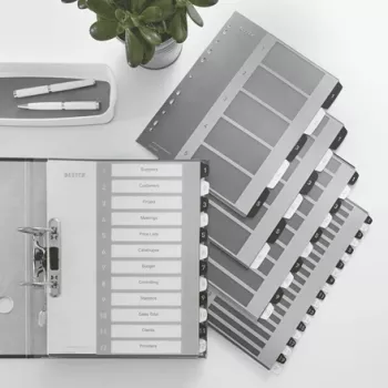 Leitz Indices spausdinami PP A4+ 1-5 WOW balta/juoda