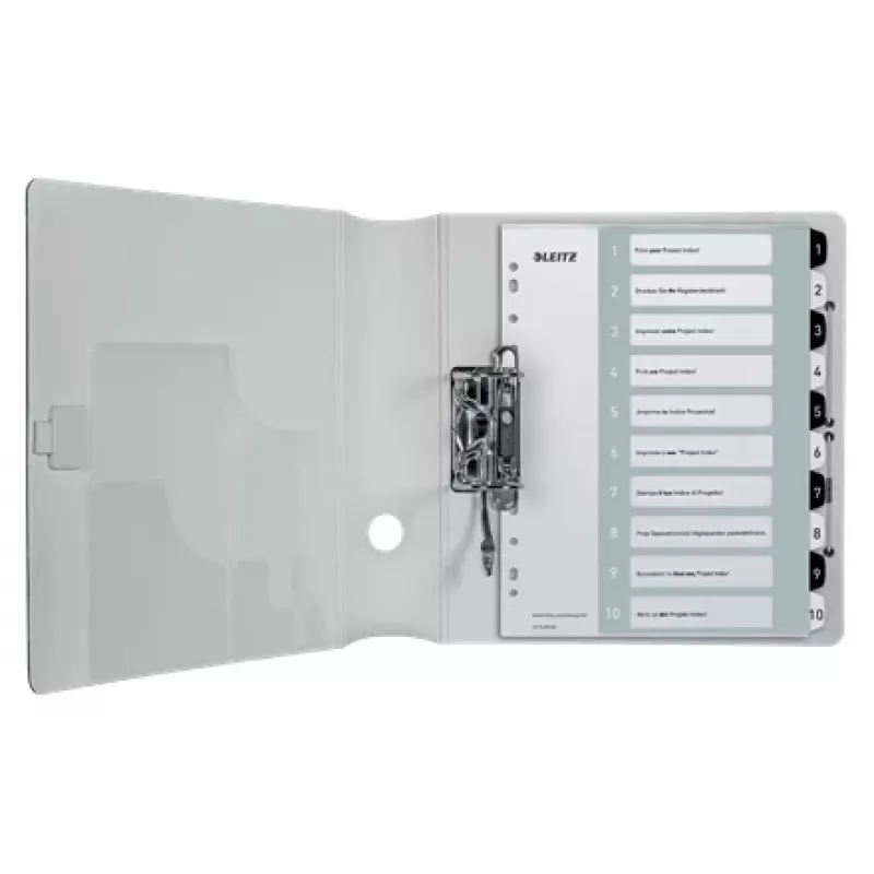 Leitz Indices Printable PP A4+ 1-10 WOW White/Black – skaitmeniniai skirtukai
