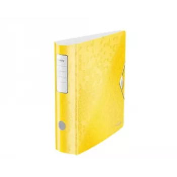 Segtuvas Leitz Lever Arch File Active PP WOW A4/80mm, A4, polipropilenas, geltona, 500 lapų, 80 g/m², 8,2 cm