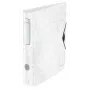 Segtuvas Leitz Lever Arch File Active PP WOW A4/65mm, A4, D-žiedas, laikymui, polipropilenas, baltas, 350 lapų