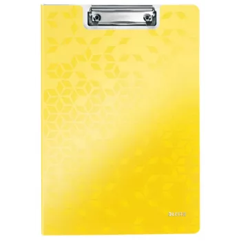 Leitz segtuvas su dangteliu WOW, A4, polifoamas, geltona, 75 lapai, 1 kišenė, 230 mm