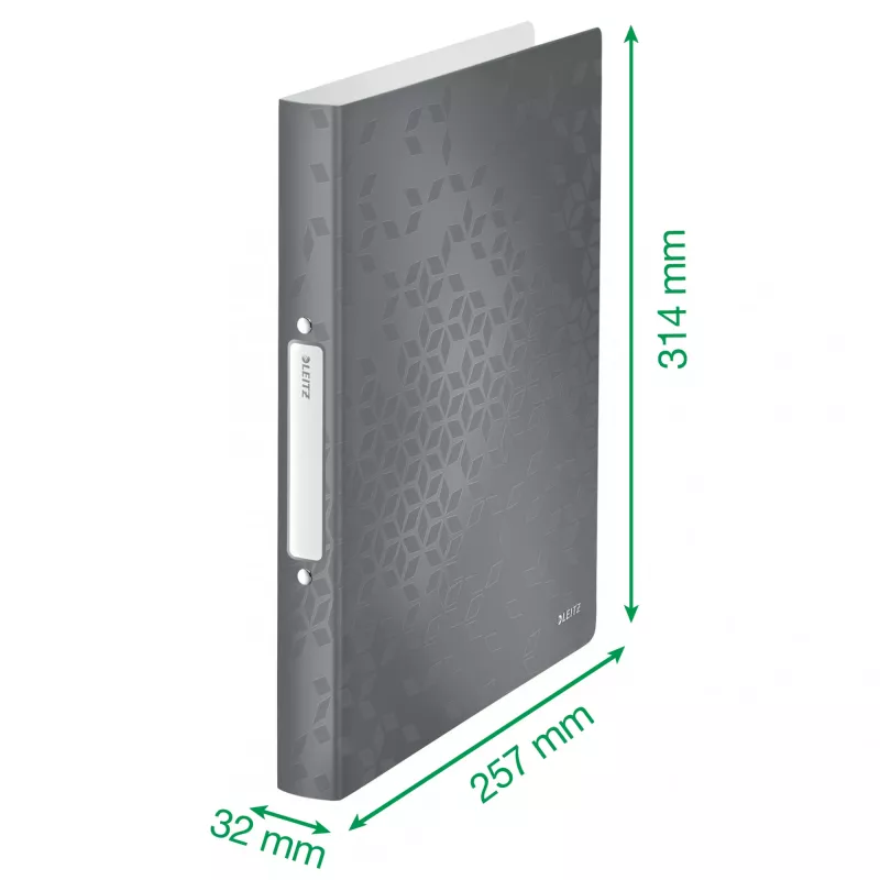 Leitz WOW segtuvas PP A4 2RR/25mm, baltas