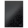 Leitz Notebook WOW A4 languotas kietu viršeliu 90g/80 lapų, raštas, juoda