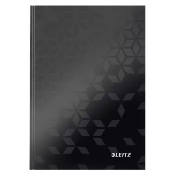 Leitz Notebook WOW A5 linijinis kietu viršeliu 90g/80lapų, raštas, juoda