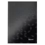 Leitz Notebook WOW A5 linijinis kietu viršeliu 90g/80lapų, raštas, juoda