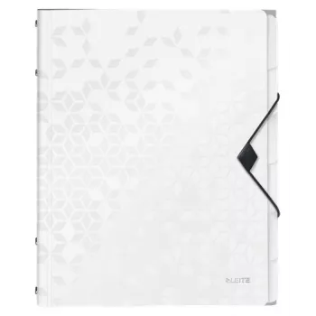 Leitz Divider Book WOW PP 6 skirtukų, A4, polipropilenas, balta, blizgi, 200 lapų